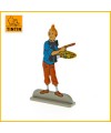 Figurine relief métal Tintin peintre 29231