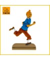 Tintin court avec joie Figurine relief métal  Moulinsart 29218