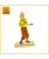Tintin se retournant Figurine plate en métal Moulinsart 29204