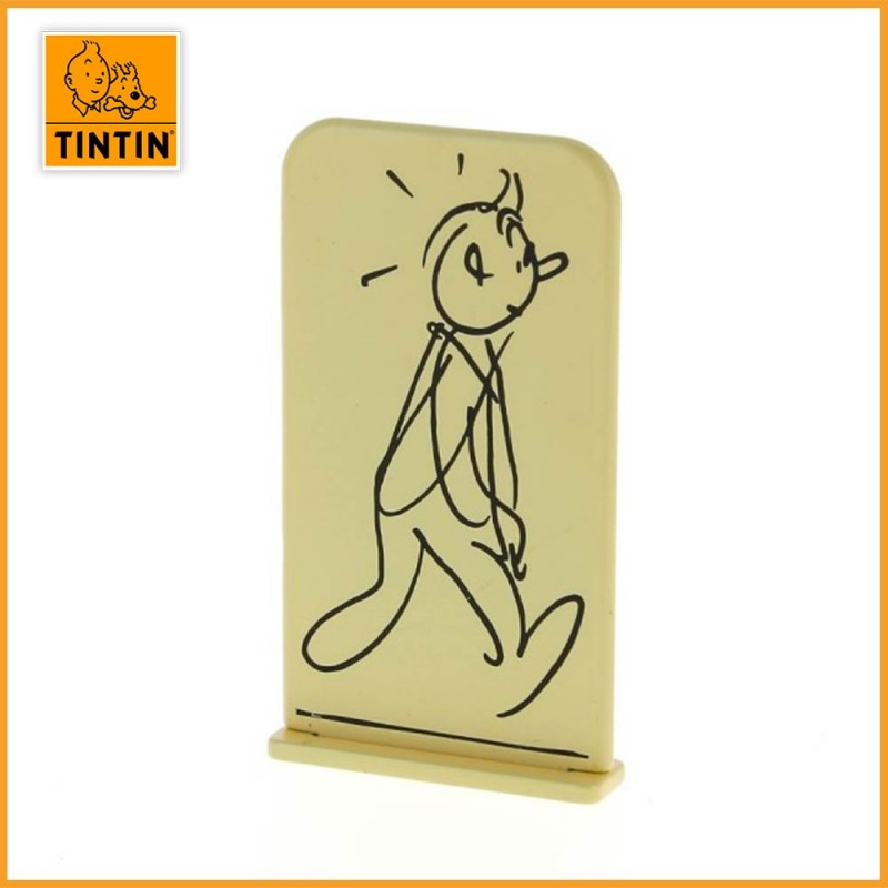 Figurine Tintin Relief Alph-Art en métal - Tintin & L'Alph-Art