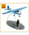 L'avion bleu de Müller - L'île Noire - Figurine avion Tintin