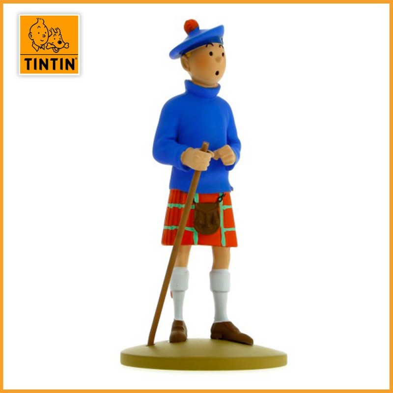 Figurine Tintin en Kilt - Statuette en résine de 13 cm - Moulinsart 42192