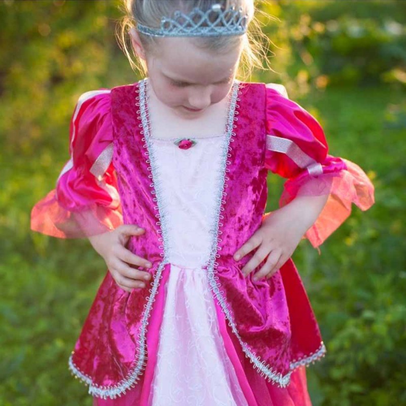 Costume de princesse/reine/duchesse rose pour les petites filles de 7/8 ans