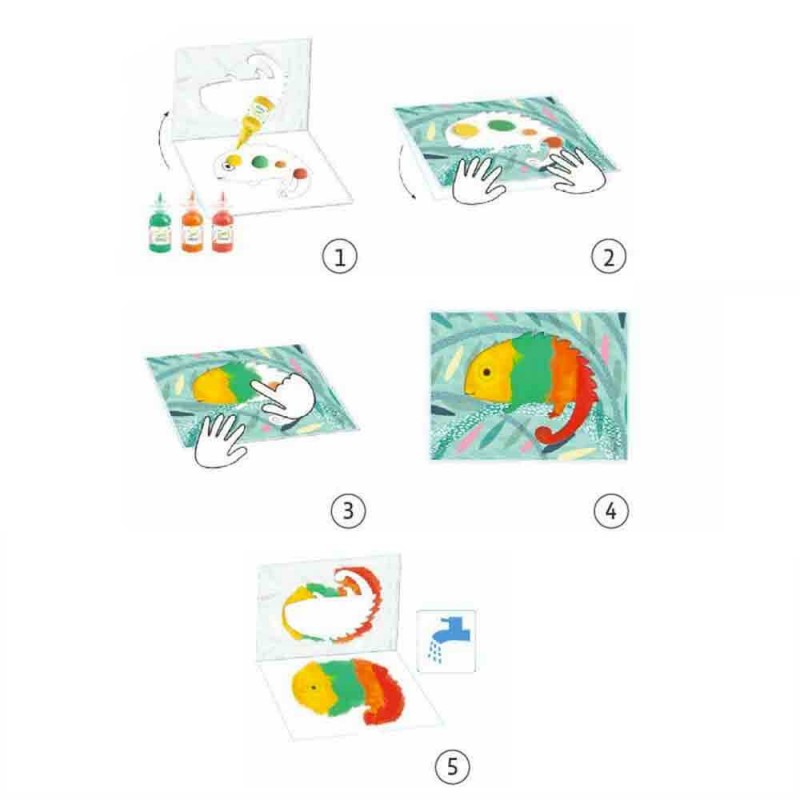 Kit créatif Djeco Peinture Petite barbouille - Peinture enfant