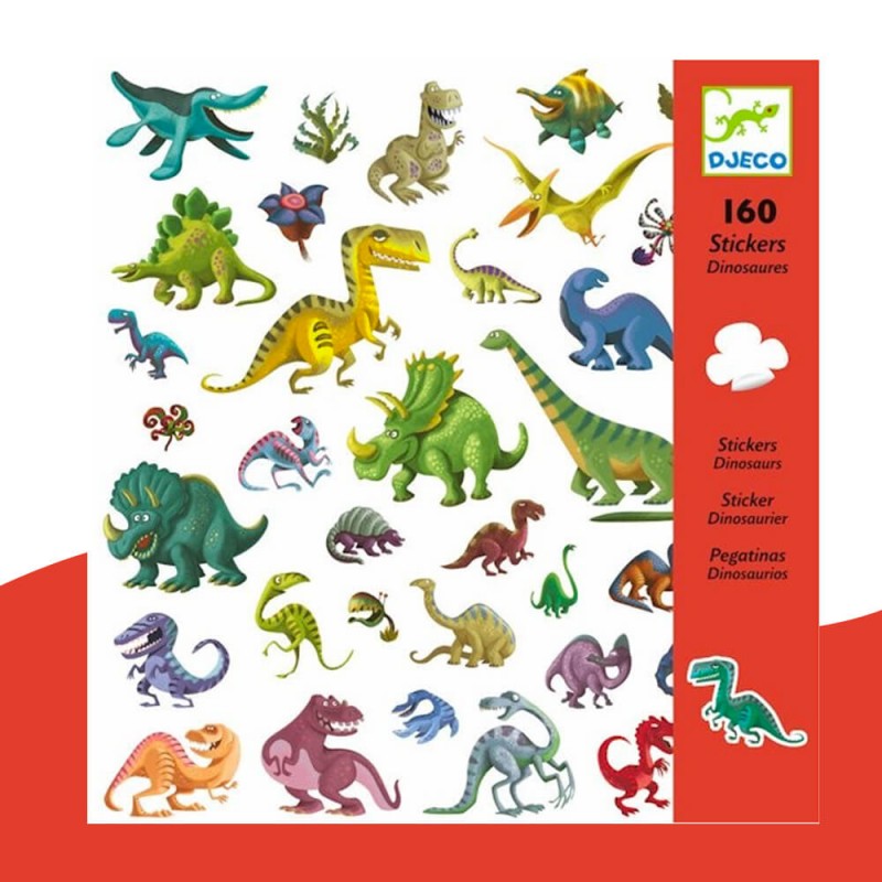 160 Stickers Dinosaures Djeco