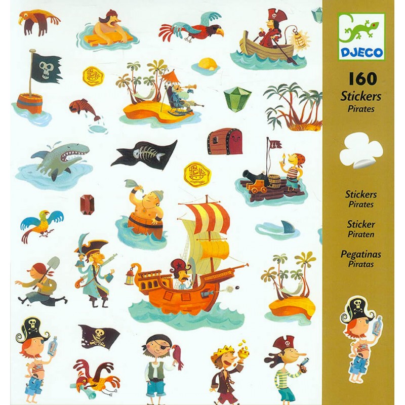 160 stickers Pirates Djeco