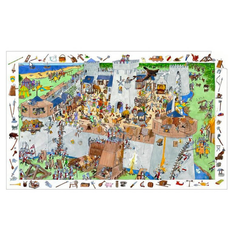 Puzzle de 100 pièces pour les enfants. Trouvez les illustrations dans le puzzle Djeco