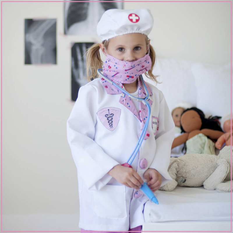 Petite fille déguiser en médecin - Costume Great Pretenders