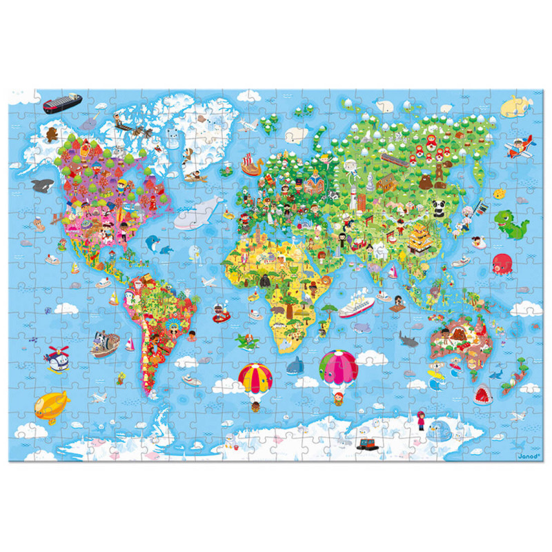 Carte du monde de 300 pièces
