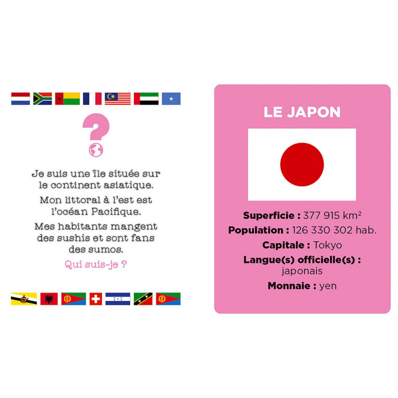 Carte drapeau Japon