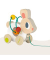 Mini looping lapin en bois à balader/tirer jouet d'éveil Janod