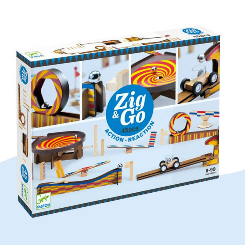 Zig & Go 45 pièces bleu Djeco