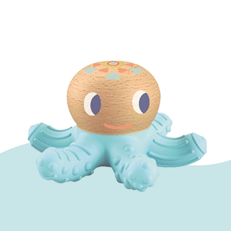 Baby Squidi hochet de dentition pieuvre Djeco