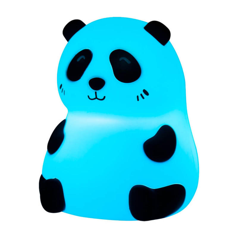 Panda en bleu 4 modes sur la veilleuse