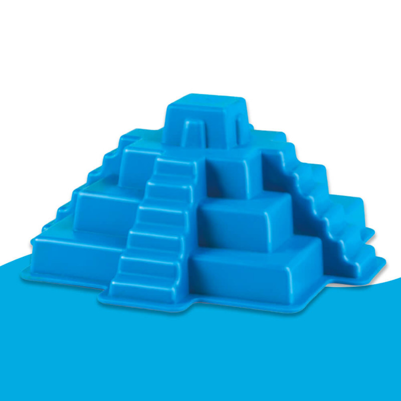 Moule à sable Pyramide Maya bleue Hape