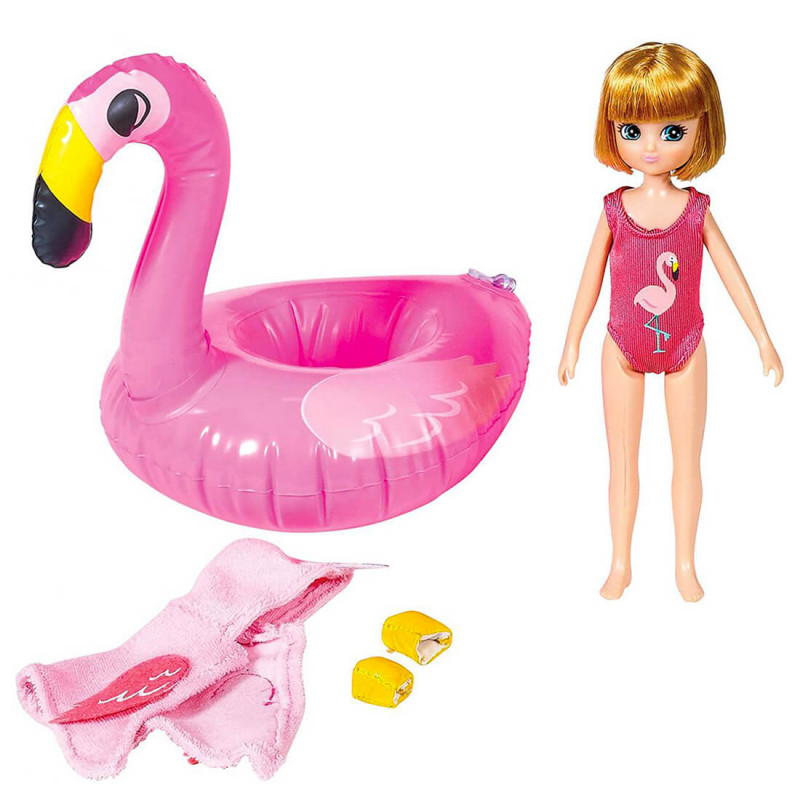La poupée et ses accessoires de piscine