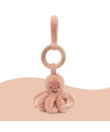 Jellycat Anneau en bois Odell Pieuvre Rose Octopus