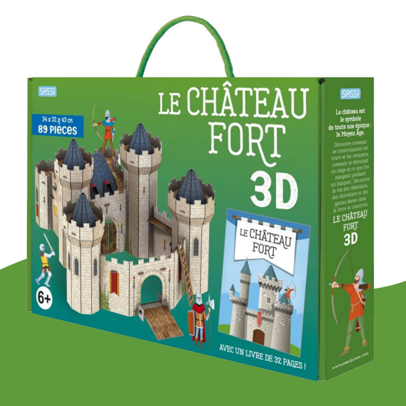 Château Fort Puzzle 3D & Livre Enfant (dès 6 ans) Sassi Junior
