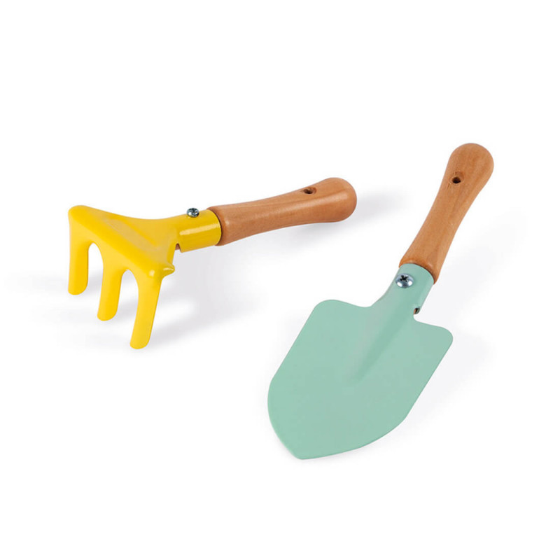 Les outils de jardinage proposés avec la brouette.
