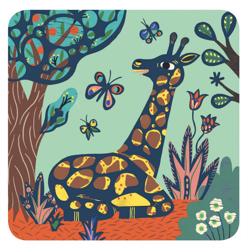 La carte à gratter Girafe pour les petits de 3 à 6 ans.