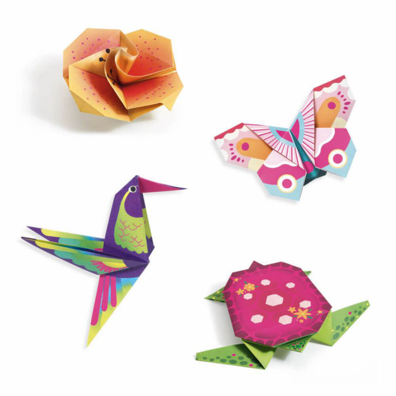 Les différents origamis "tropique" à réaliser