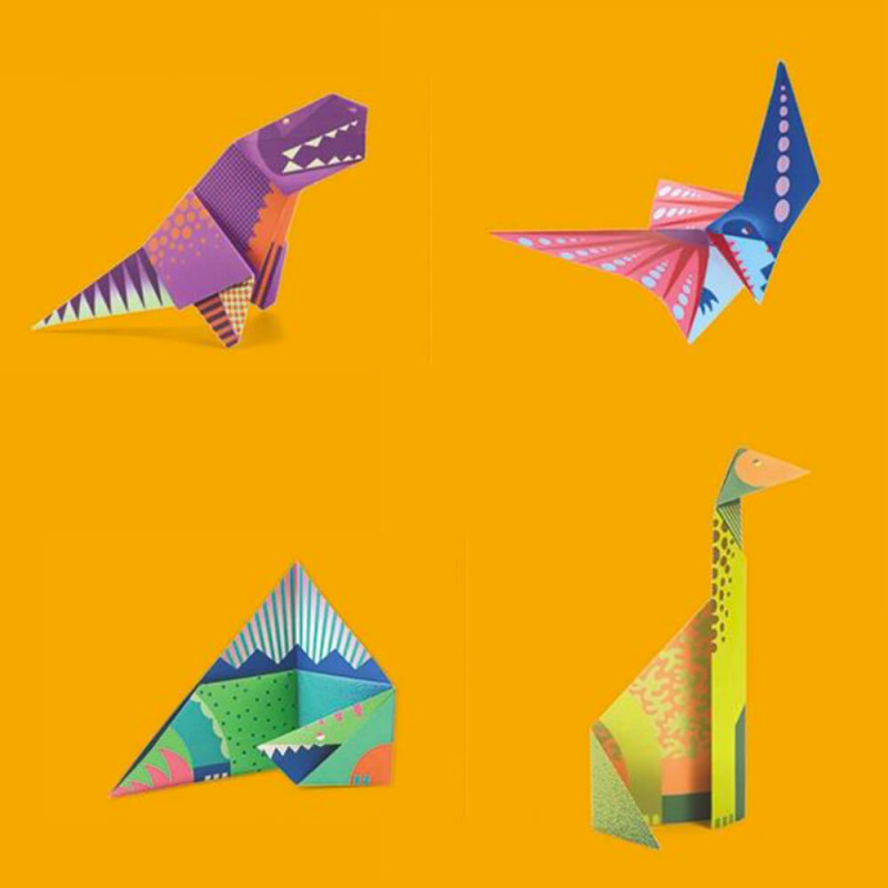 Les dinosaures en origami pour les enfants