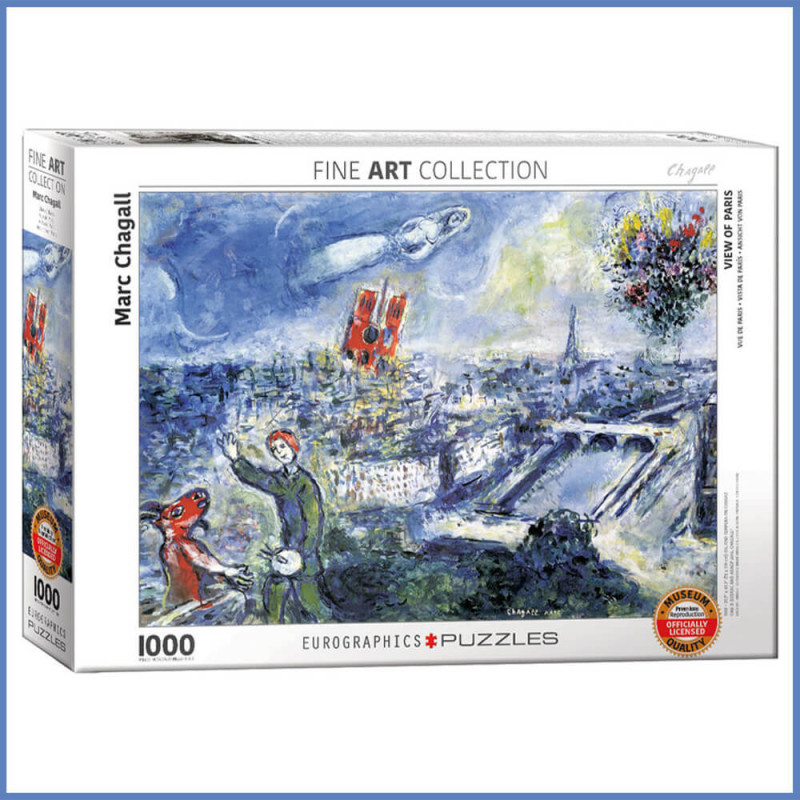 Puzzle vue de Paris Marc Chagall 1000 pcs
