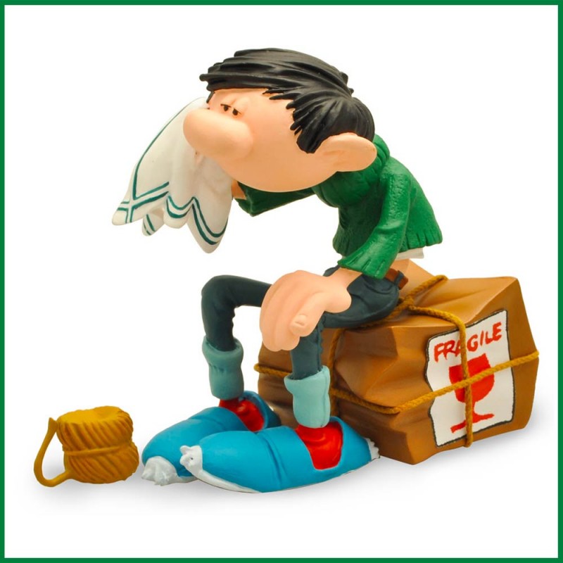 Gaston sur une caisse fragile - Figurine en résine de Collectoys