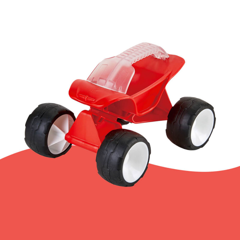 Buggy tout-terrain rouge jouet de plage Hape