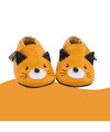 Chaussons cuir chat moutarde Les moustaches 18/24 mois Moulin Roty