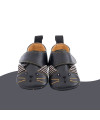Chaussons cuir chat noir Les moustaches 18/24 mois Moulin Roty