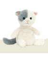 Jellycat chaton peluche Munchkin cat blanc/gris