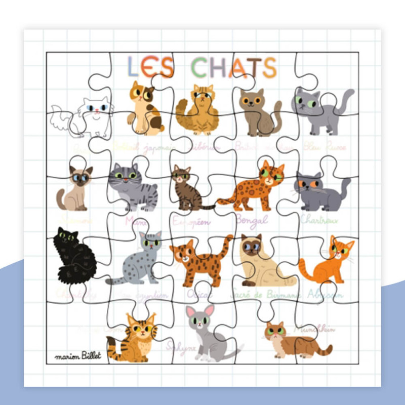 Carte Puzzle Les Chats Editions Cartesdart