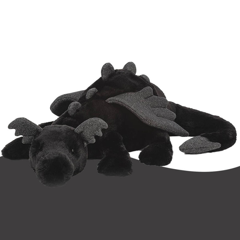 Jellycat Onyx dragon noir grande peluche (66cm) ONYX1DD