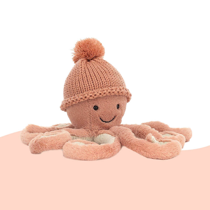 Pieuvre Odell cozy octopus bonnet Jellycat