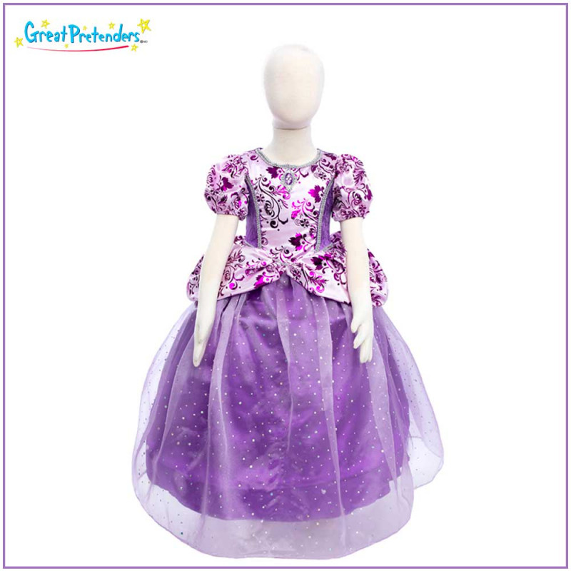 Robe de princesse lila 4-7 ans