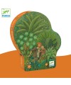 Puzzle dans la jungle de 54 pièces avec boite silhouette by Djeco - La boite silhouette