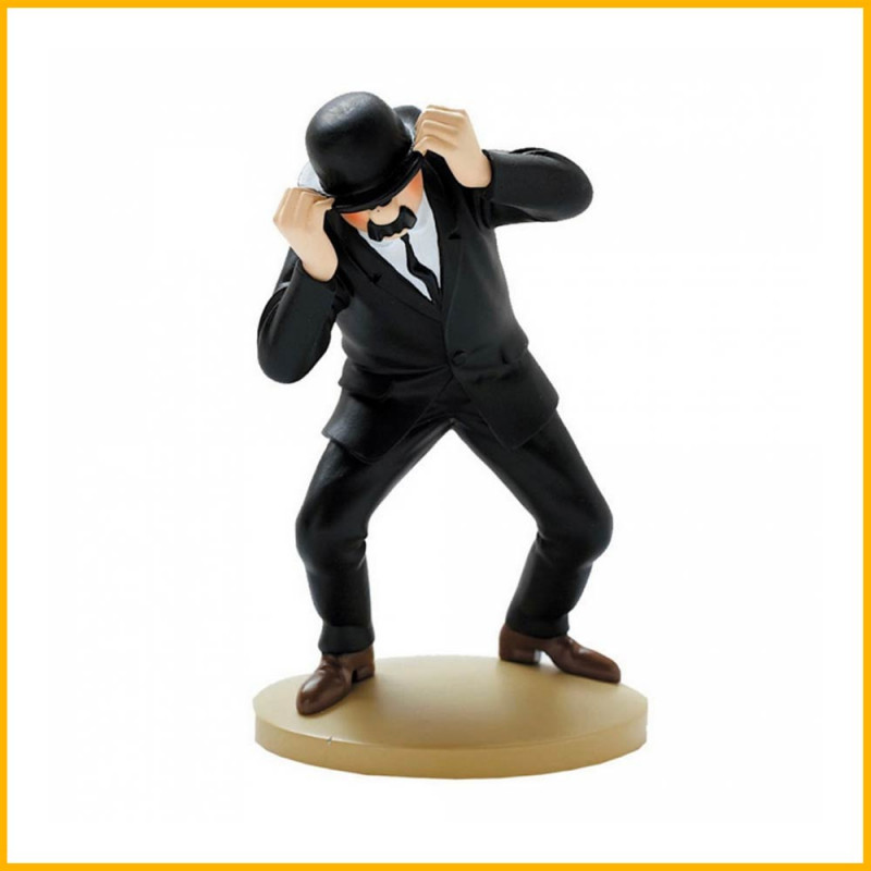 Figurine Résine Dupond Chapeau - Statuette Tintin 12 cm