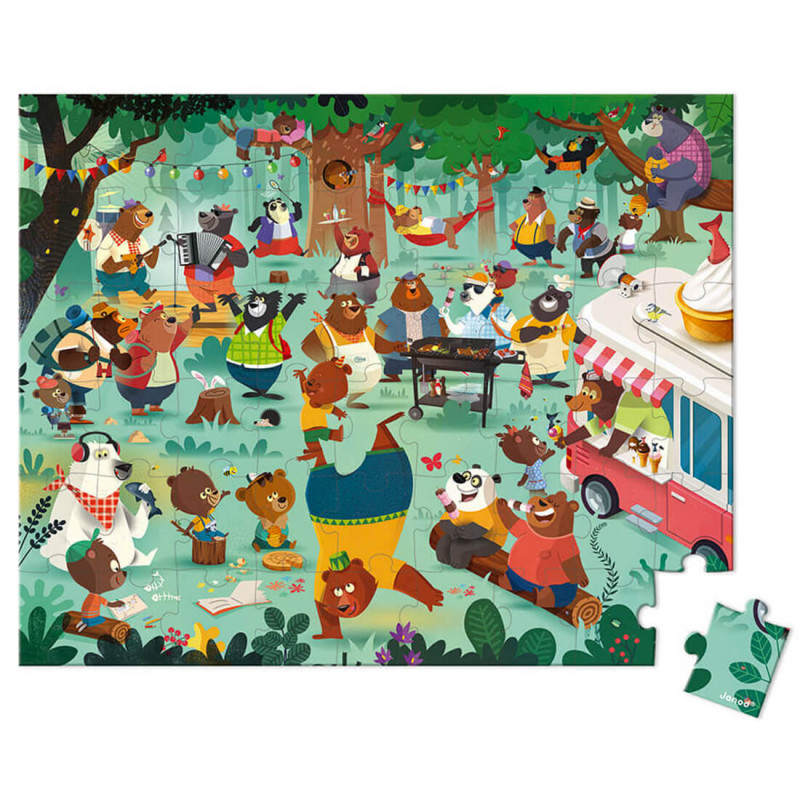 puzzle enfant ours et famille de Janod J02610