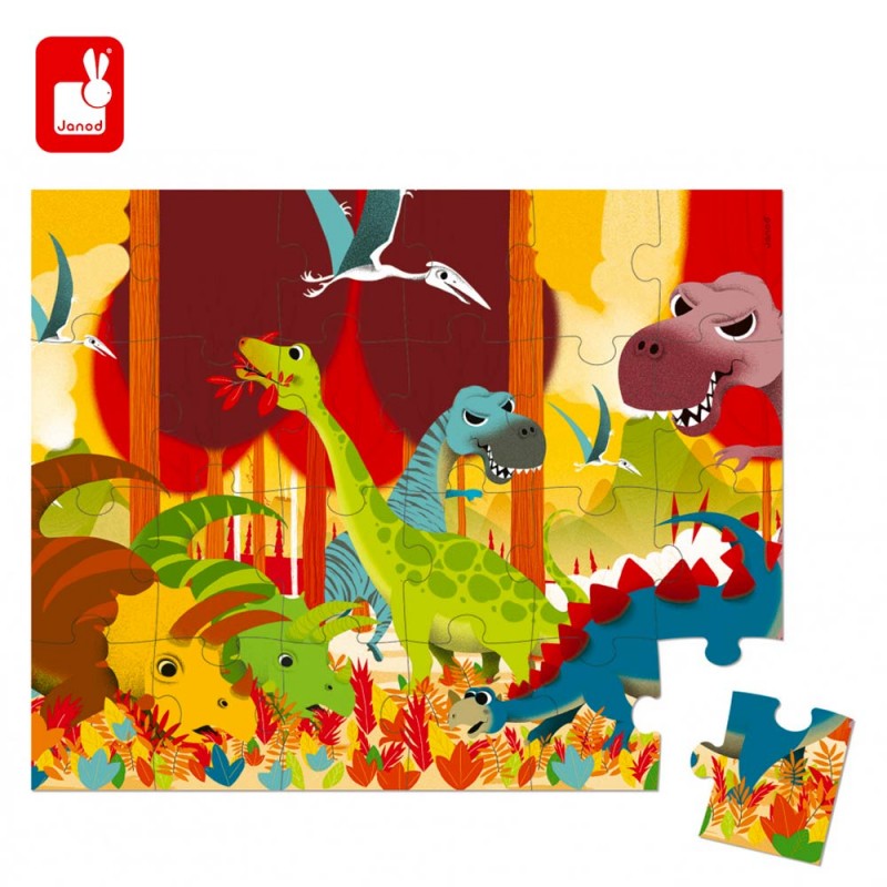 Puzzle dinosaures de 24 pièces par Janod