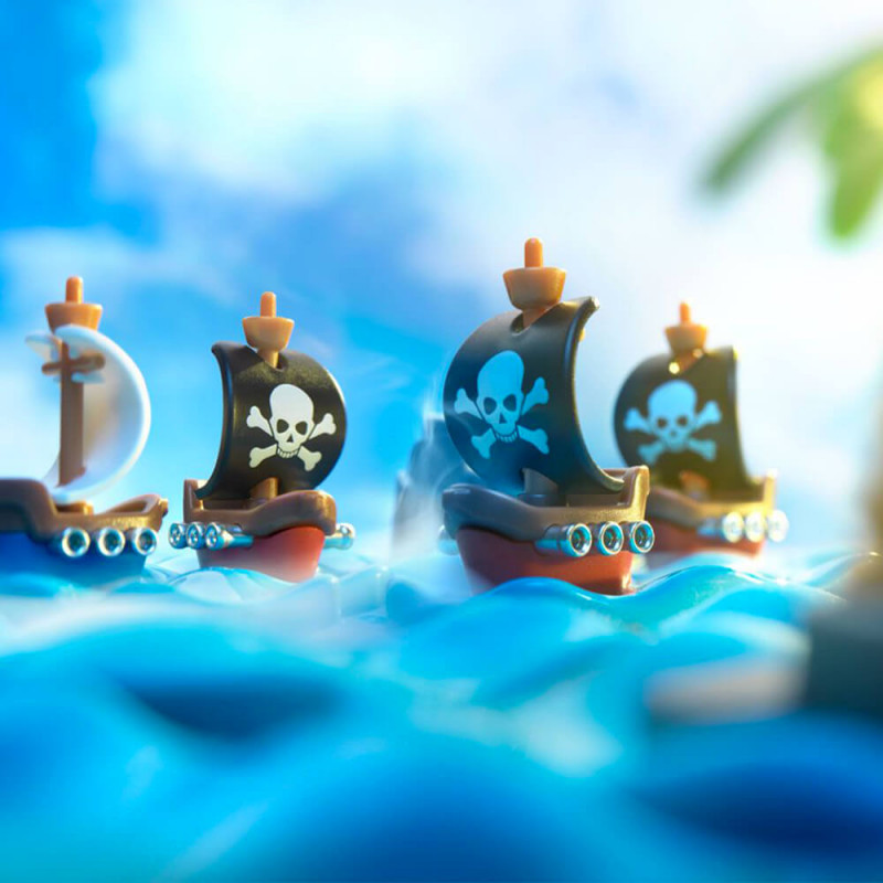 Bataille navale Pirates, jeu de société Janod